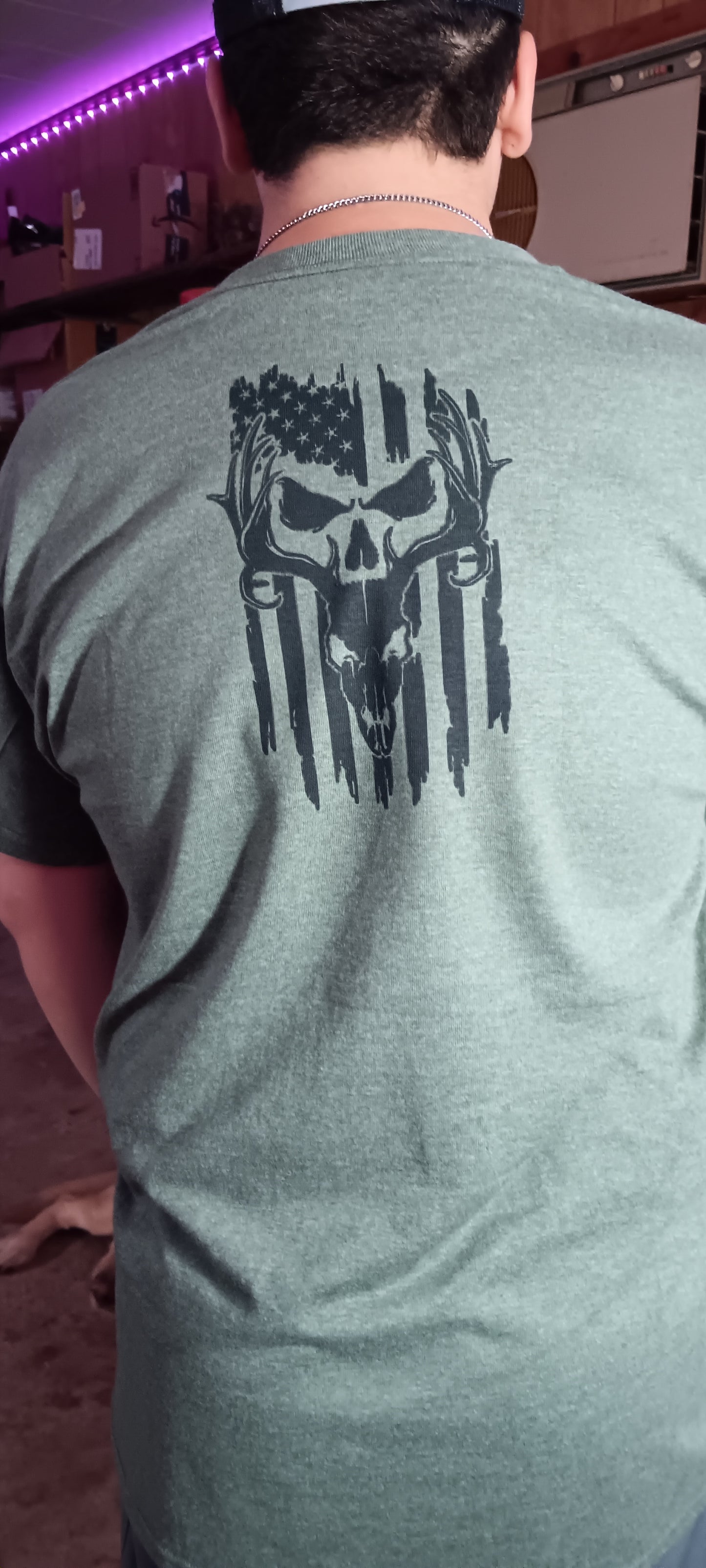 2nd ammendment & American flag with skulls shirt