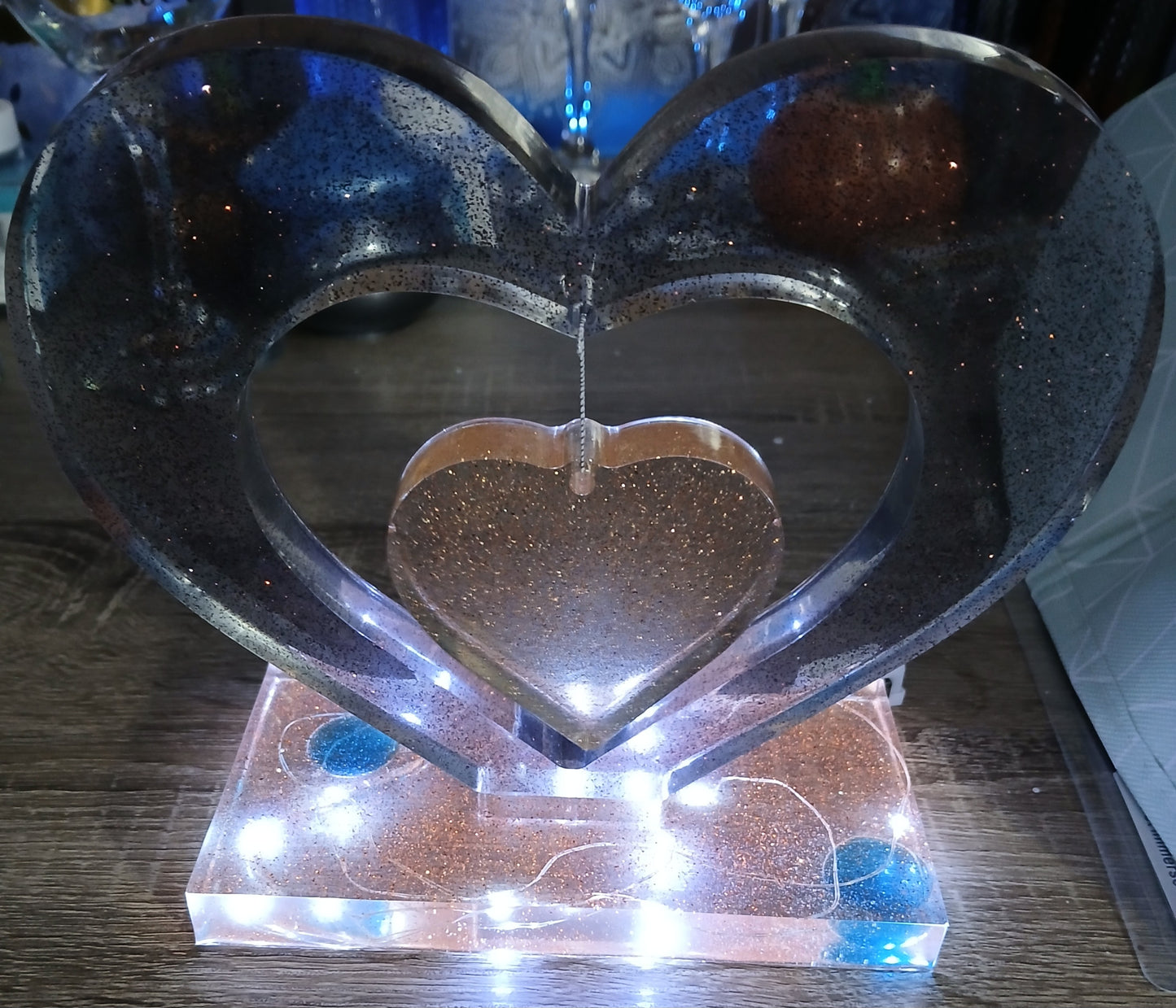 Light up hanging heart