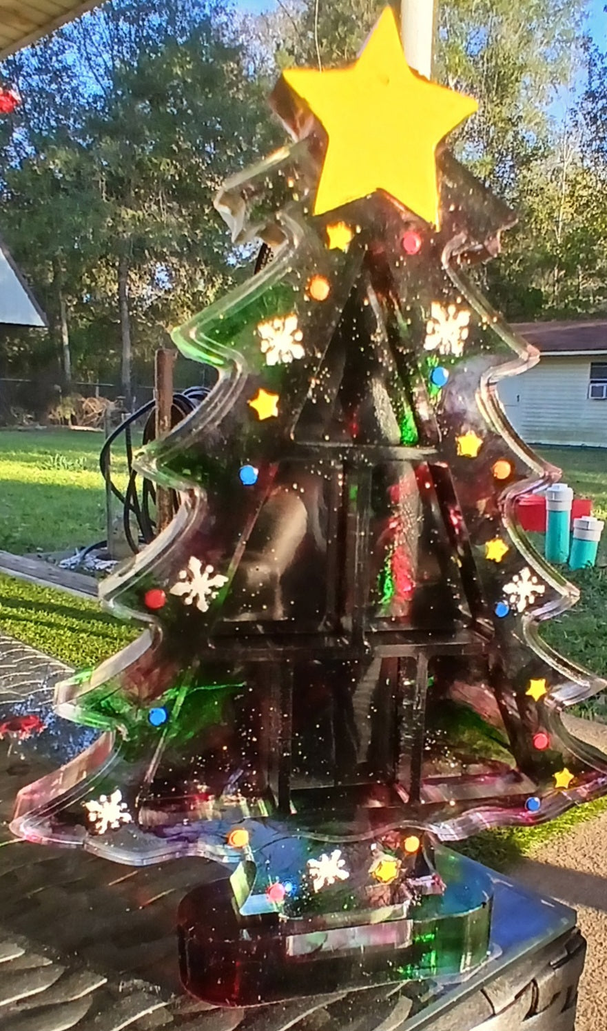 Christmas tree shelf decor