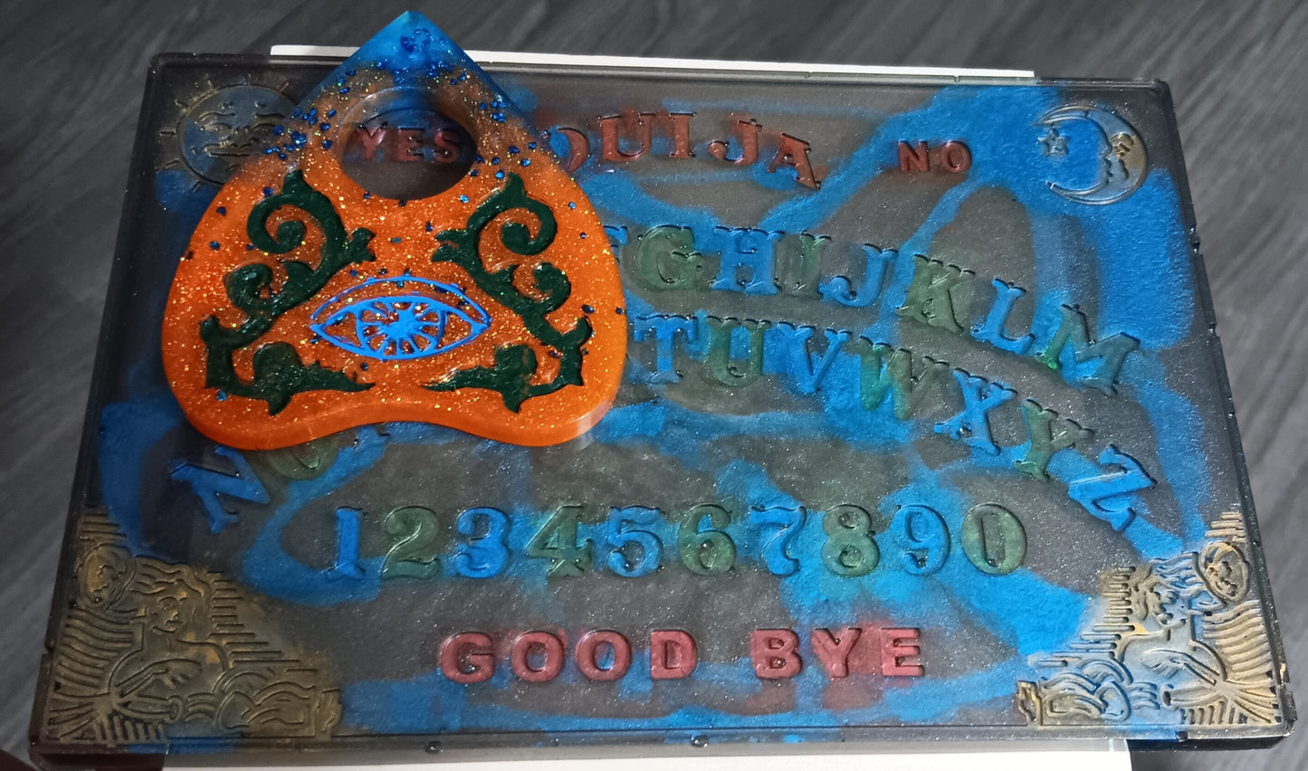 Resin Ouija Board and Planchett decoration