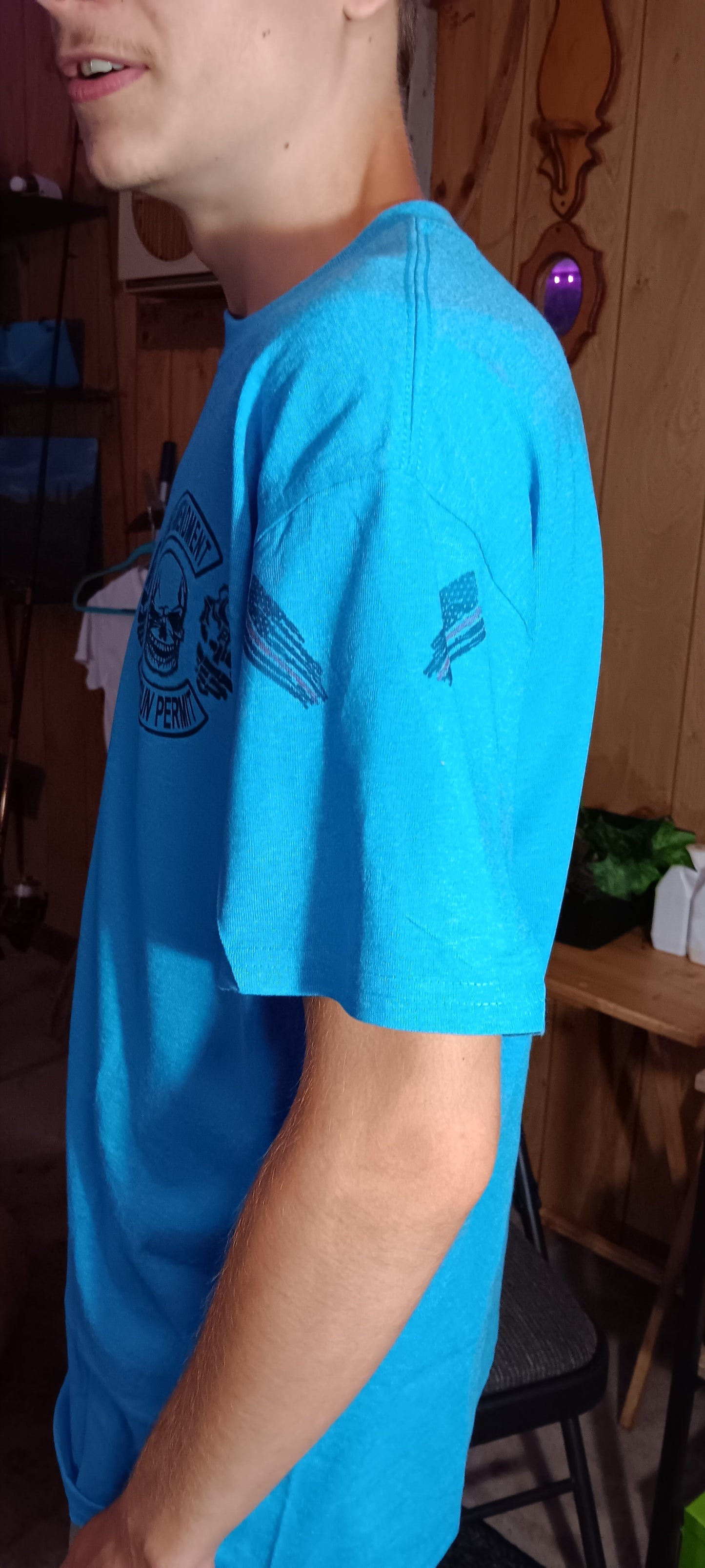 2nd ammendment & American flag with skulls shirt