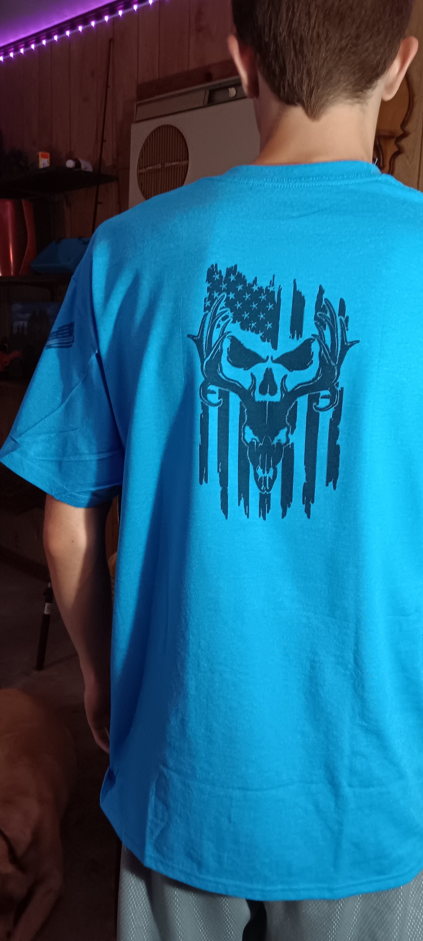 2nd ammendment & American flag with skulls shirt