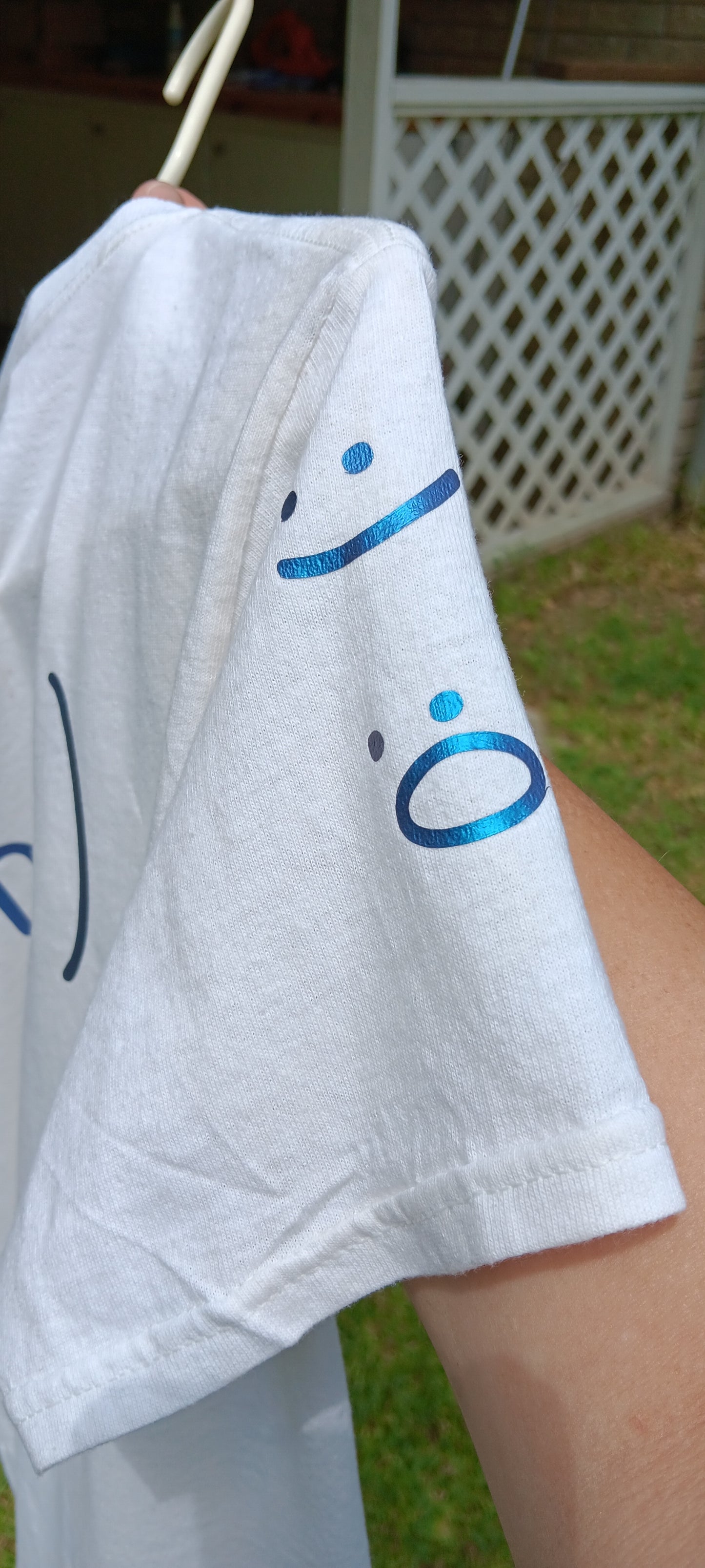 "HUG/I(NFO) emoticon with chameleon vinyl