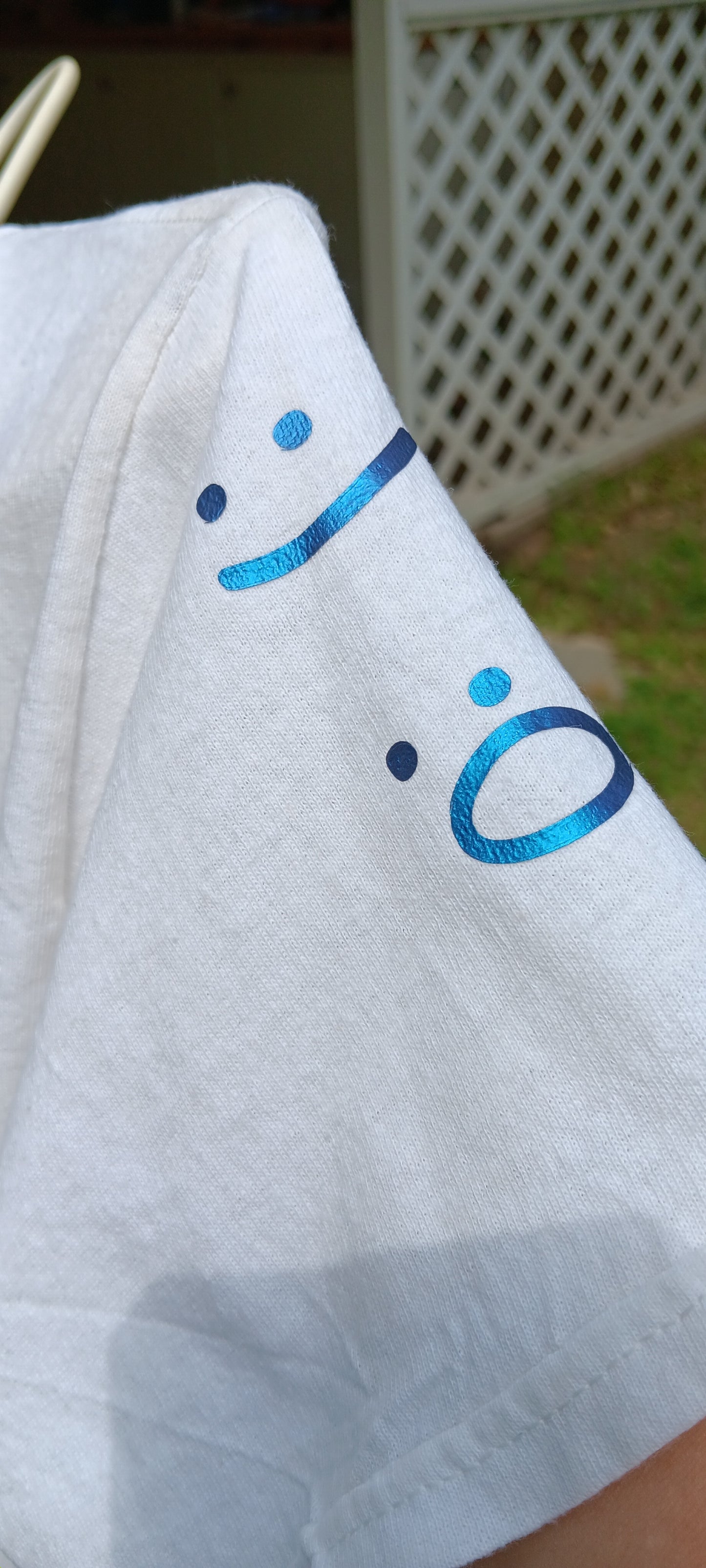 "HUG/I(NFO) emoticon with chameleon vinyl