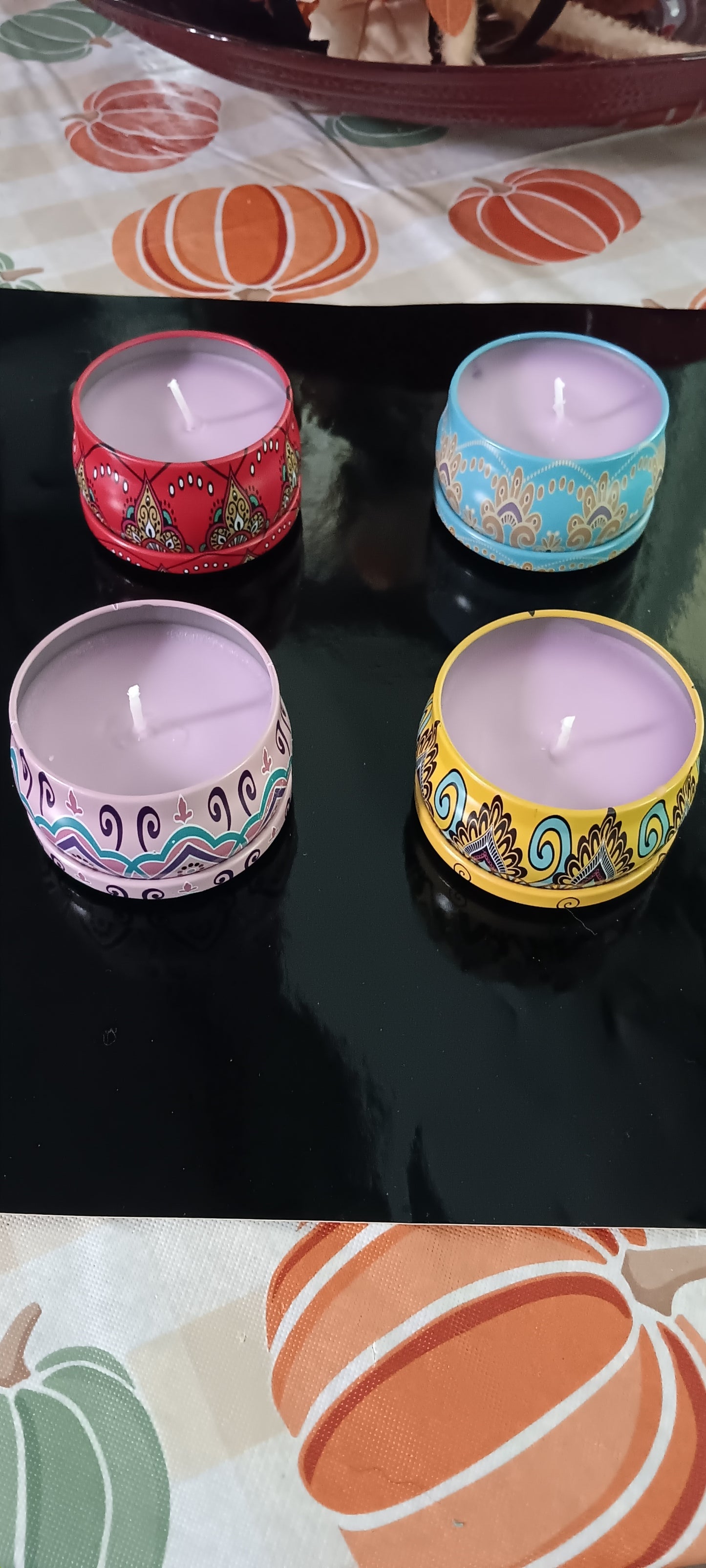 Handmade fall scent candles