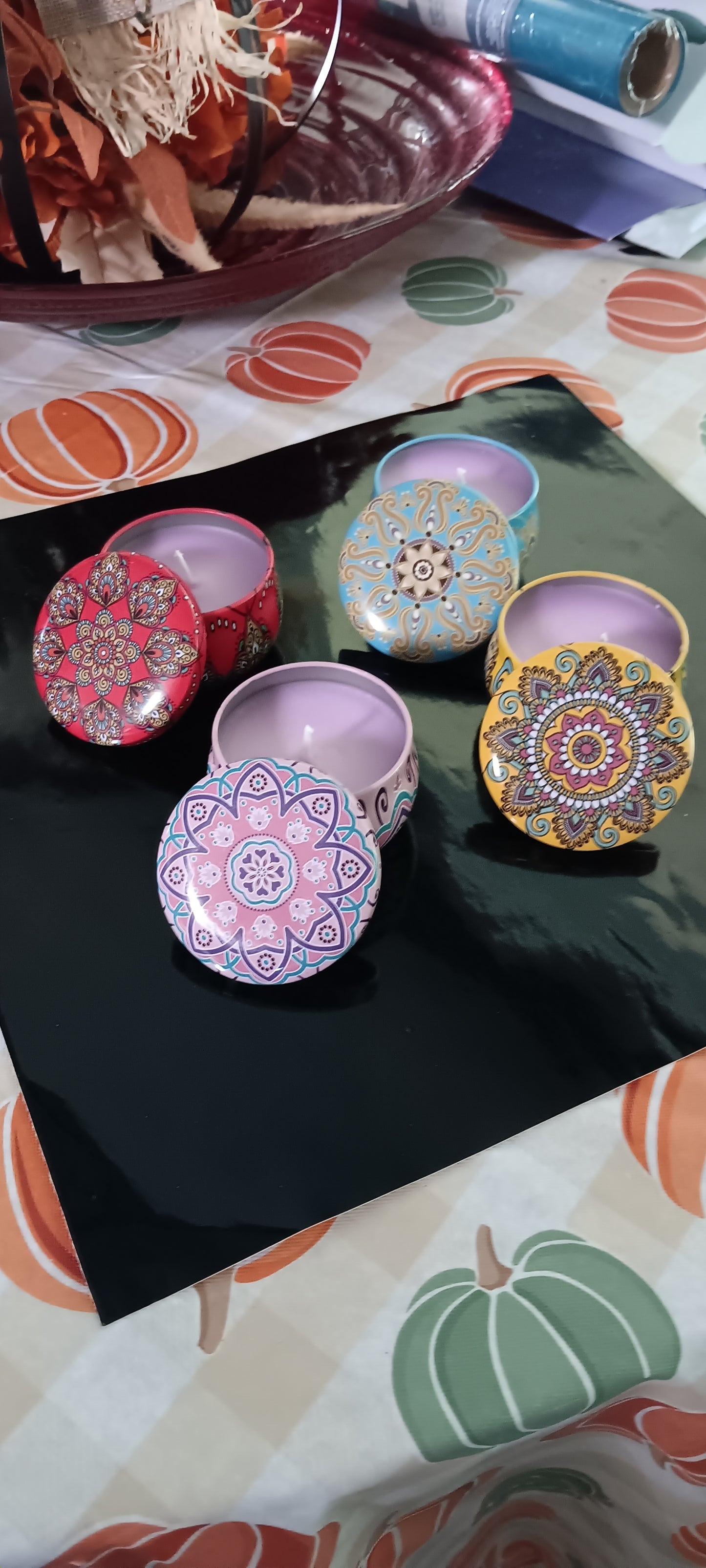 Handmade fall scent candles