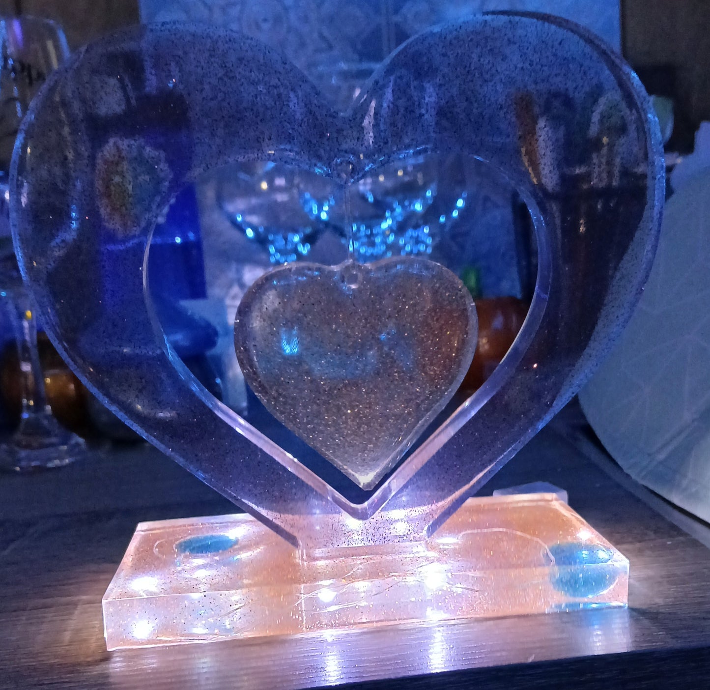 Light up hanging heart