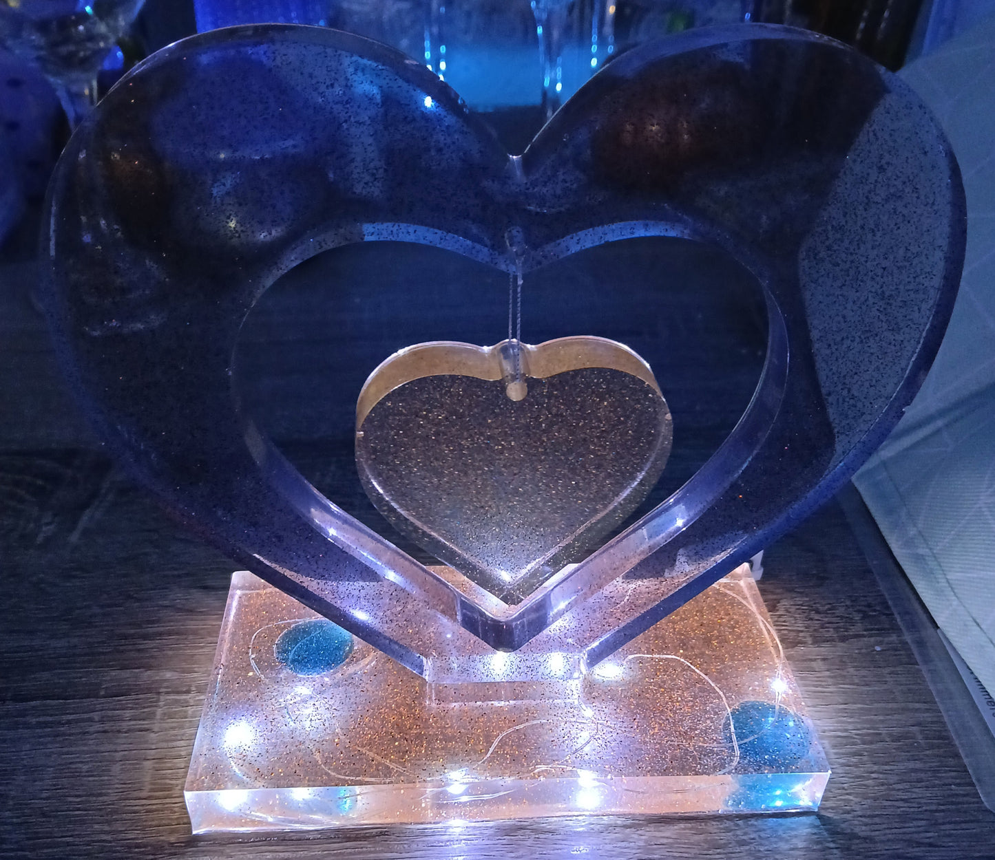 Light up hanging heart
