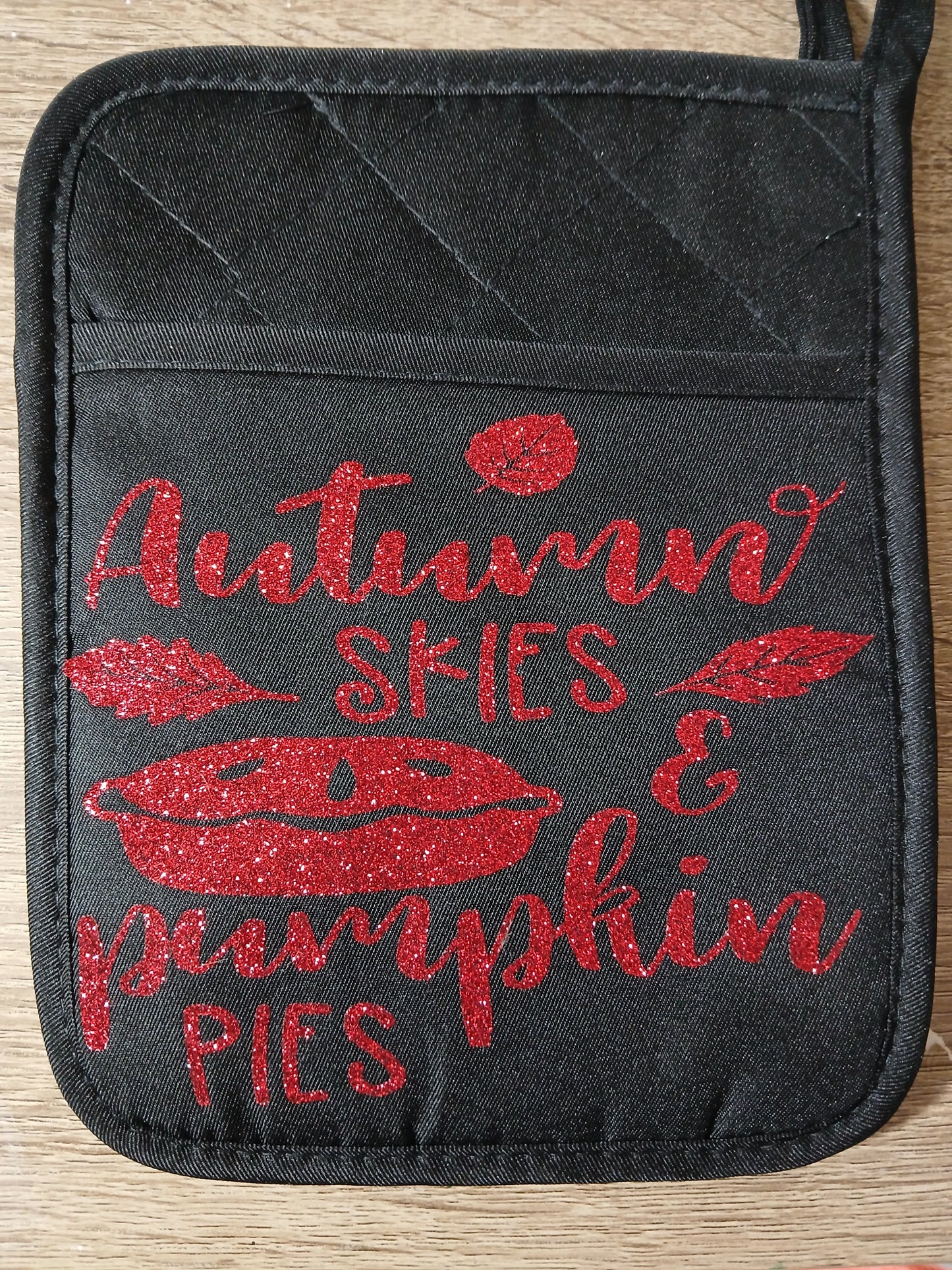 Handmade sublimated and vinyl Kitchen oven mits
