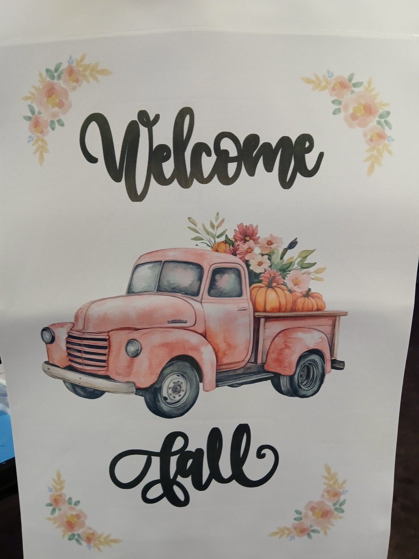 Welcome fall flag