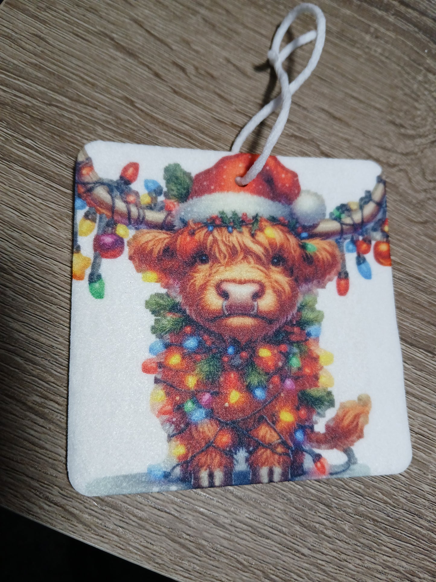 Highland cow car freshener