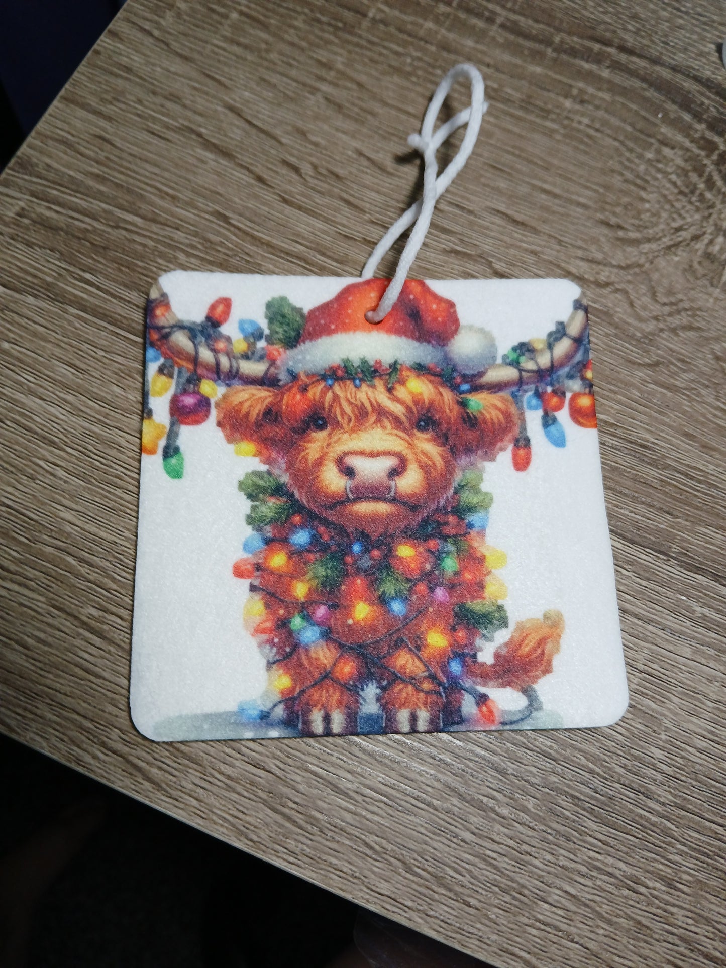 Highland cow car freshener