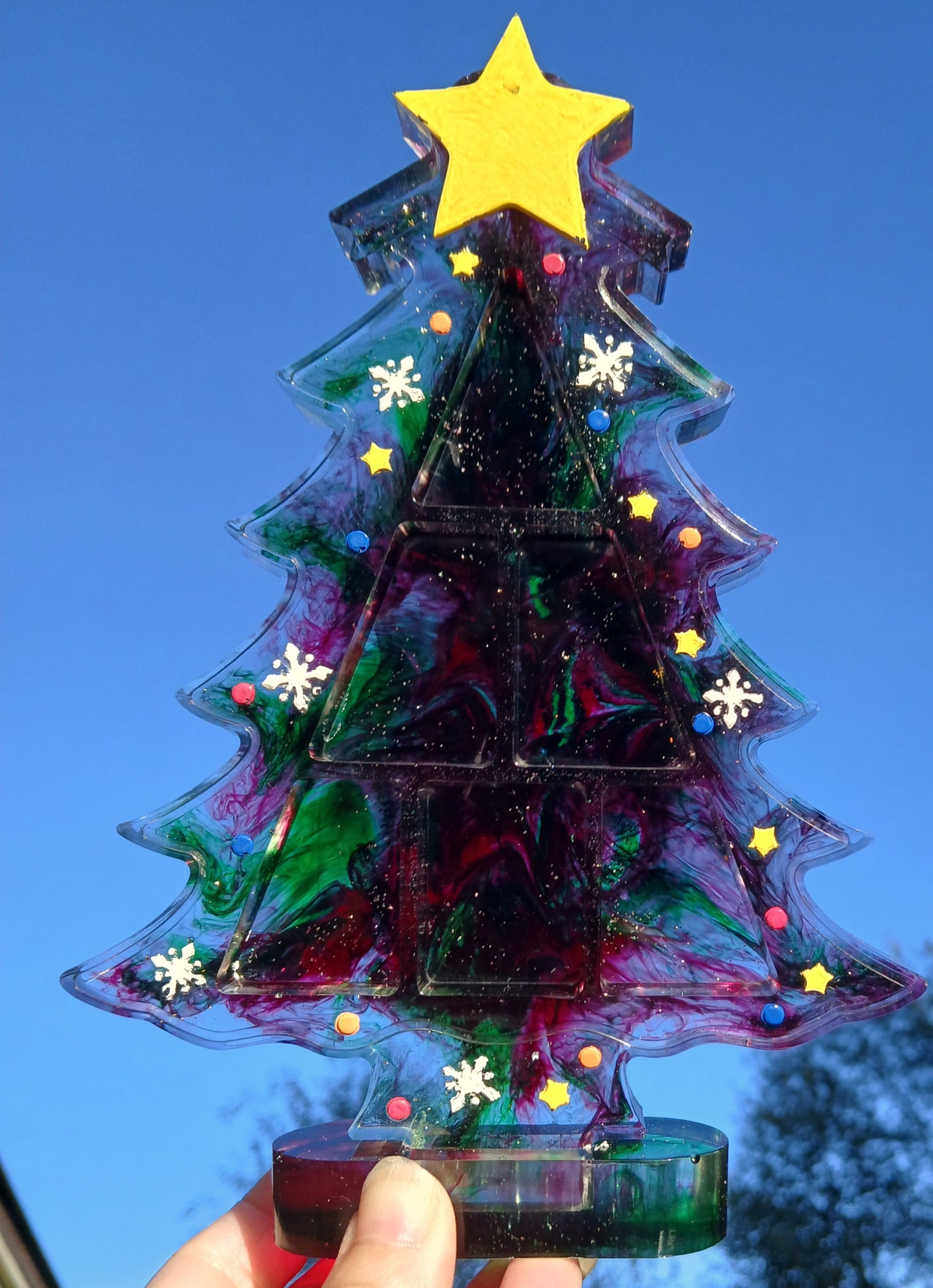 Christmas tree shelf decor