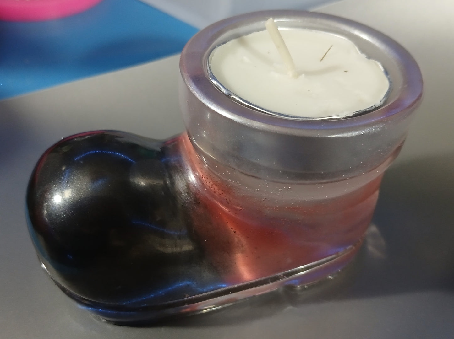 Santa boot tealight holder