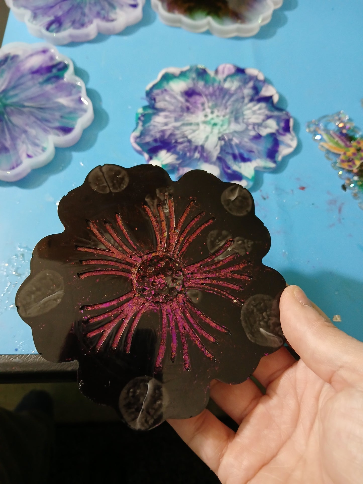Flower coasters
